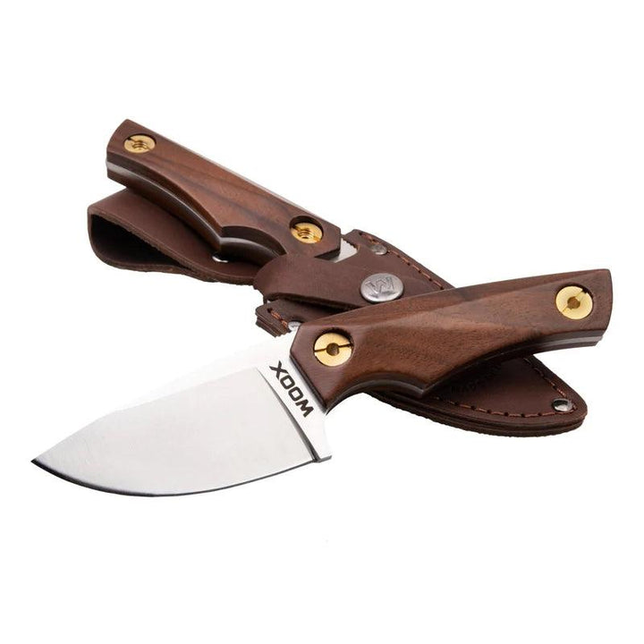 WOOX Bad Boy Fixed Blade Walnut Satin Drop Point D2 - Knives.mx