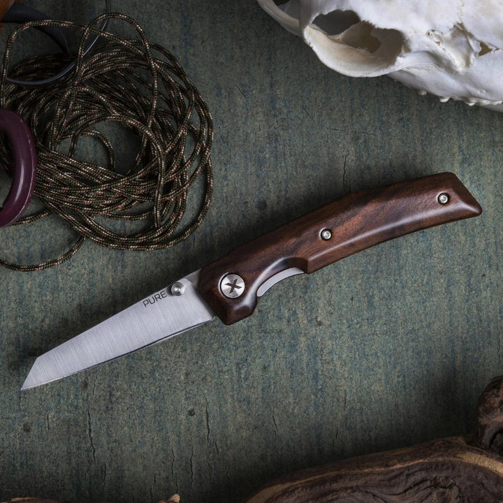 WOOX Pure Linerlock American Walnut Satin D2 - Knives.mx