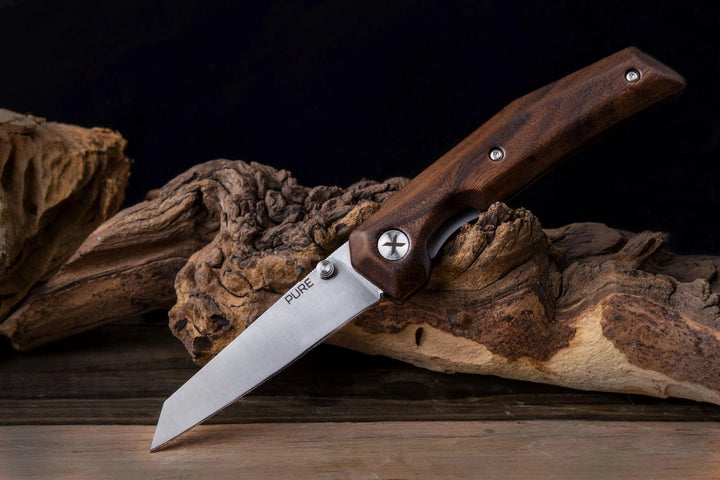 WOOX Pure Linerlock American Walnut Satin D2 - Knives.mx