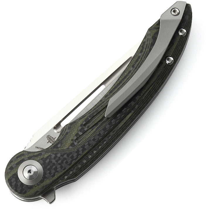 Irida Linerlock CF/G10 Green_0
