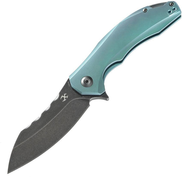 Kansept Knives Spirit Framelock Green Titanium Black SW S35VN - Knives.mx