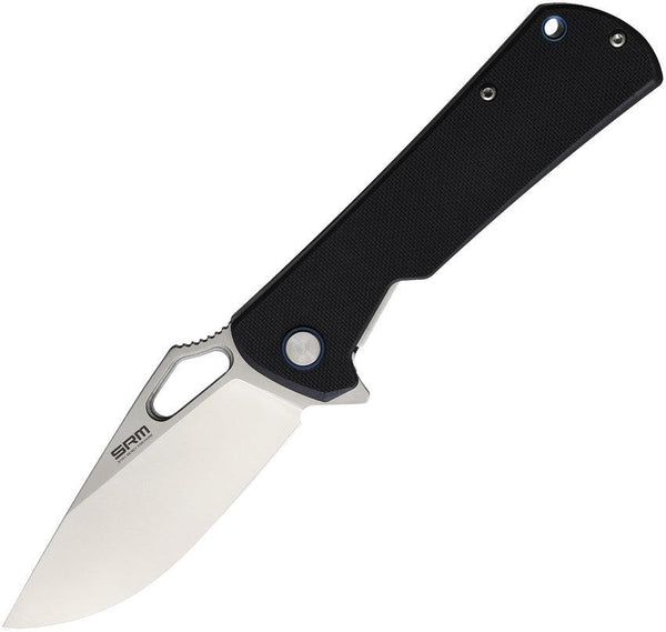 SRM Knives 1168 Linerlock Black G10 Satin D2 - Knives.mx