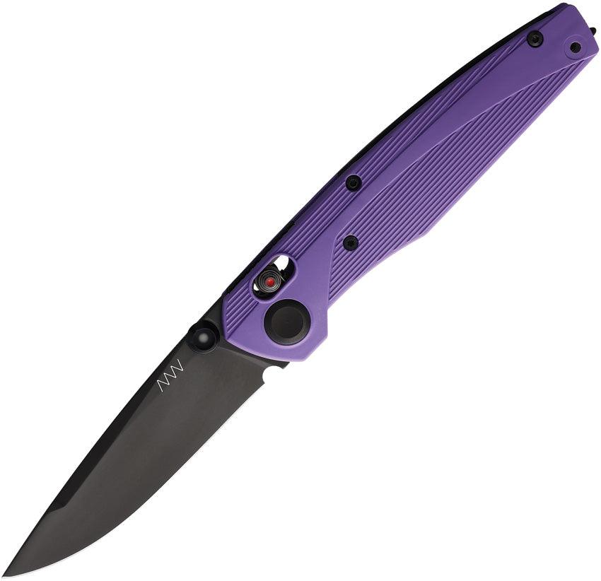 Acta Non Verba Knives A100 A Lock Elmax Purple GRN Black DLC Coated Elmax - Knives.mx
