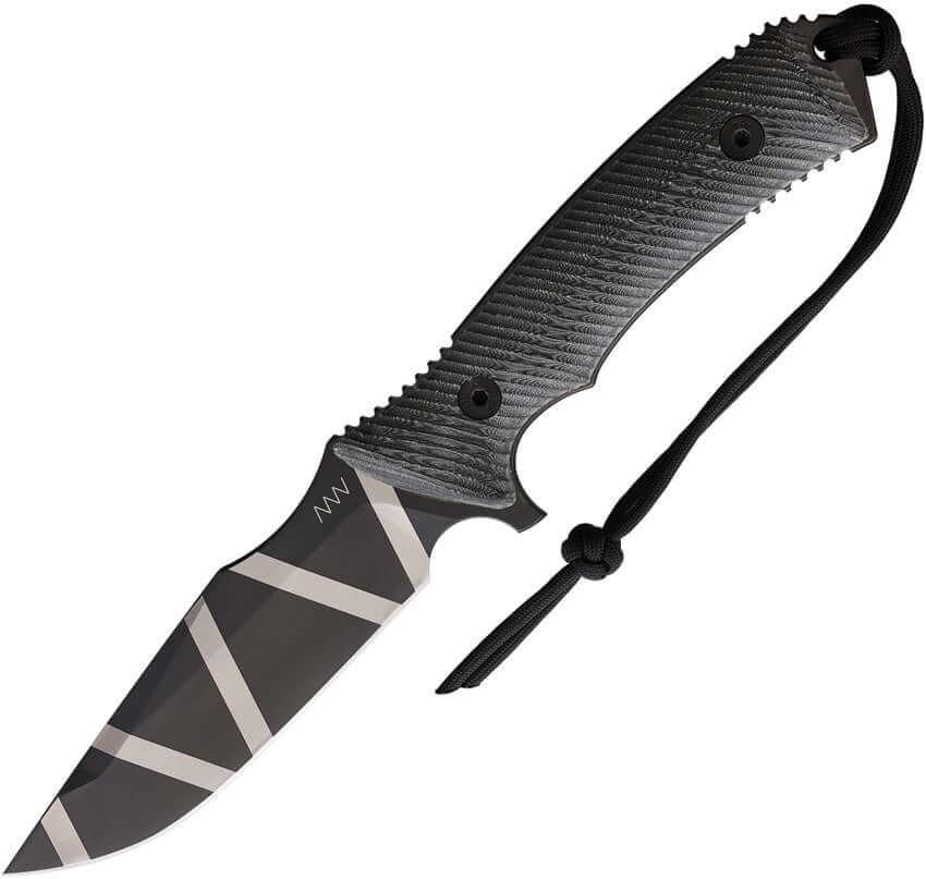 Acta Non Verba Knives M311 Spelter Tactical Knife Black Micarta Camo Elmax - Knives.mx