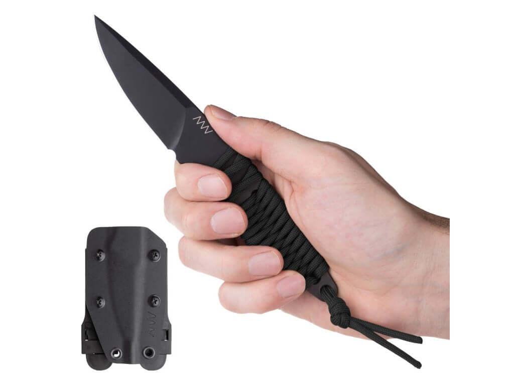 Acta Non Verba Knives P100 Fixed Blade Black DLC Coated Sleipner Stainless - Knives.mx