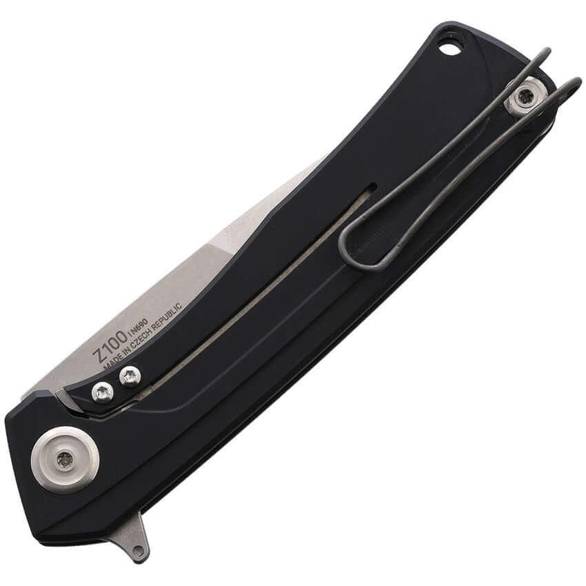 Acta Non Verba Knives Z100 Framelock Black Titanium Stonewashed Bohler N690 - Knives.mx