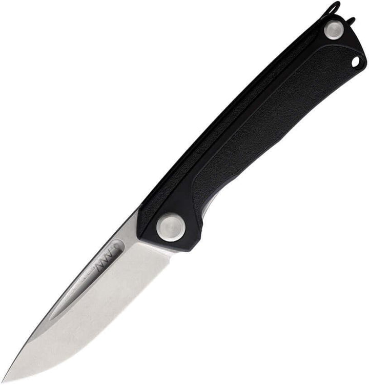 Acta Non Verba Knives Z200 Linerlock Black GRN Satin Sleipner - Knives.mx