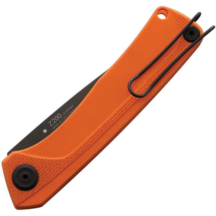 Acta Non Verba Knives Z200 Linerlock Orange G10 Black DLC Sleipner - Knives.mx