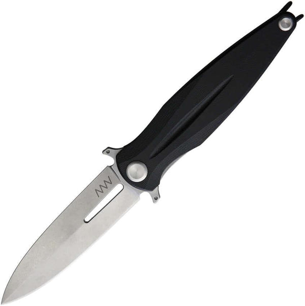 Acta Non Verba Knives Z400 Linerlock Black G10 Stonewash Sleipner - Knives.mx