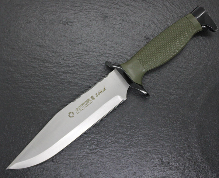 Aitor Bowie NATO OD Green Polymer ‎Stainless Steel CR MO VA - Knives.mx