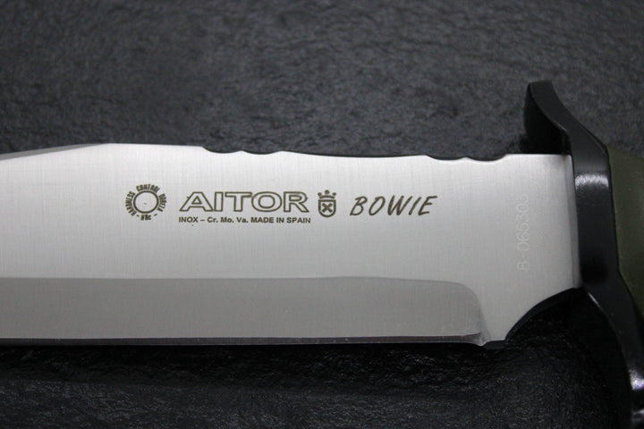 Aitor Bowie NATO OD Green Polymer ‎Stainless Steel CR MO VA - Knives.mx