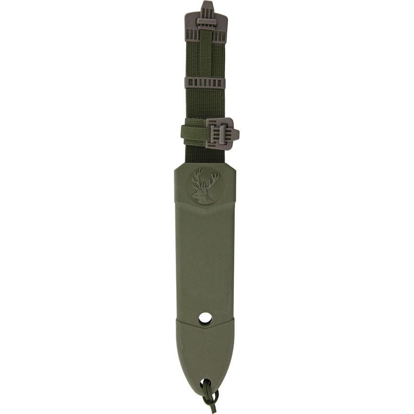Aitor El Montero OD Green Polyamide Clip Point w Sawback Stainless Blade - Knives.mx