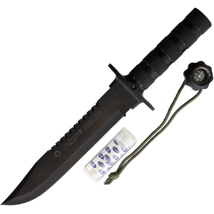 Aitor Jungle King I Black Powder Coated Sawback - Knives.mx