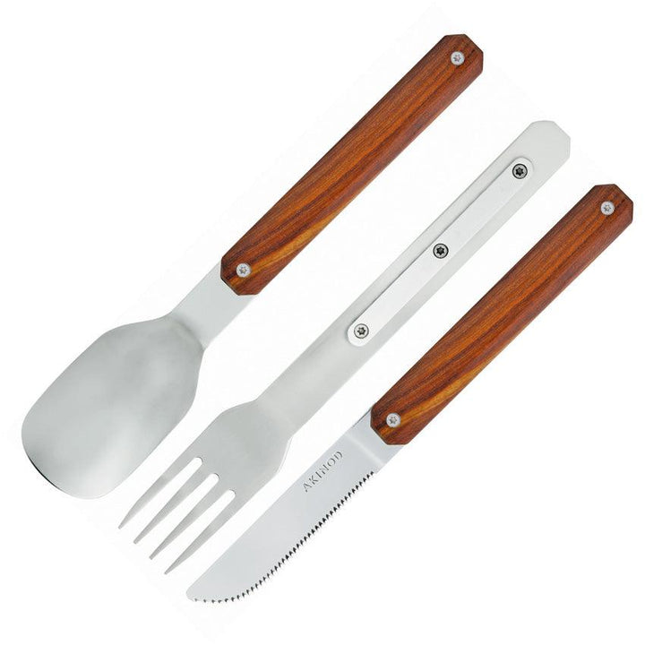 Akinod 12H34 Magnetic Cutlery Set Coral Wood - Knives.mx