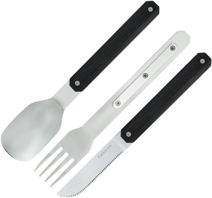 Akinod 12H34 Magnetic Cutlery Set Ebony Wood - Knives.mx