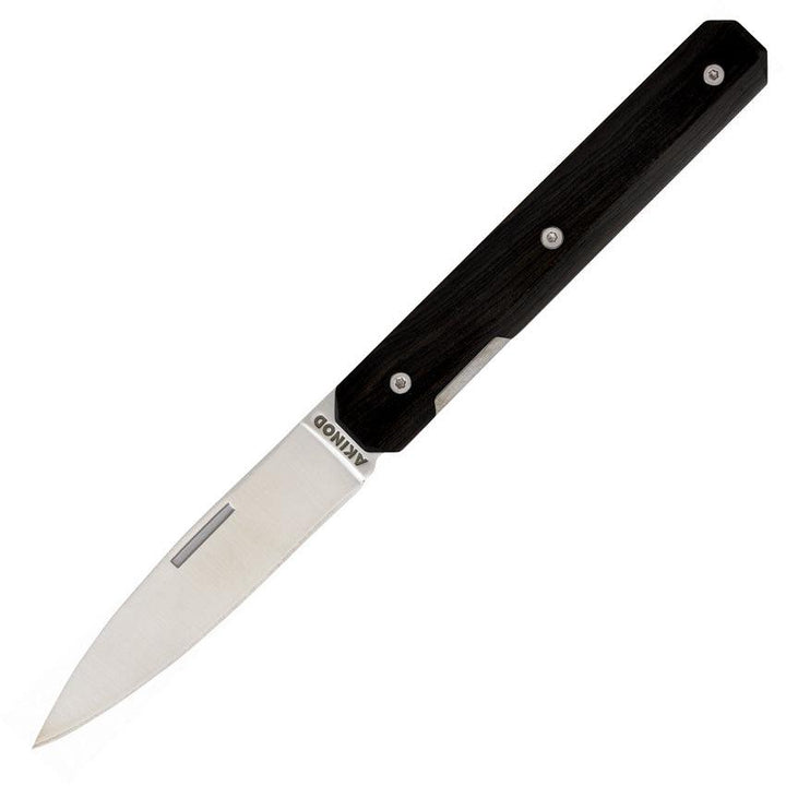 Akinod 18H07 Paring Linerlock Ebony Wood Satin 3Cr13 - Knives.mx