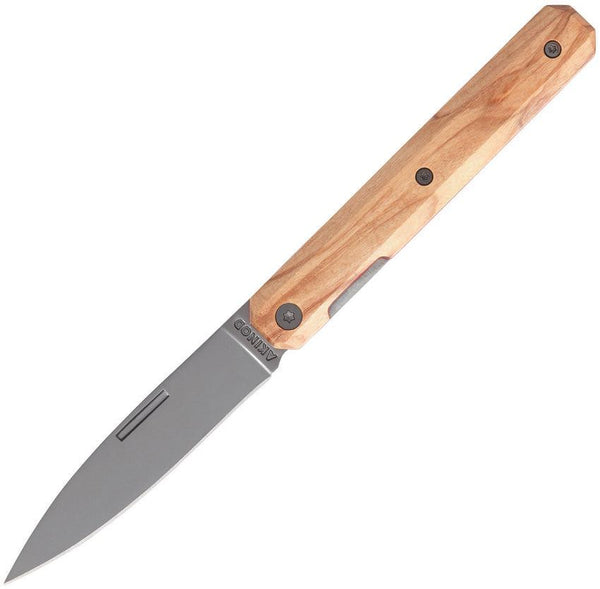 Akinod 18H07 Paring Linerlock Olive Wood Gray 3Cr13 - Knives.mx