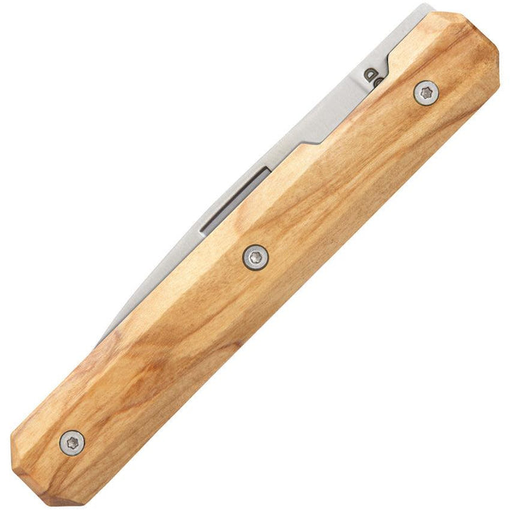 Akinod 18H07 Paring Linerlock Olive Wood Satin 3Cr13 - Knives.mx