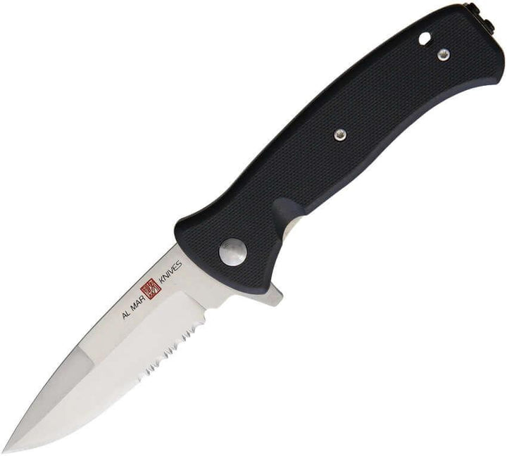 Al Mar Mini SERE 2020 Linerlock A/O Black Serrated - Knives.mx