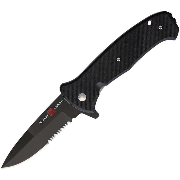 Al Mar SERE 2020 Linerlock A/O Blackout Serrated - Knives.mx