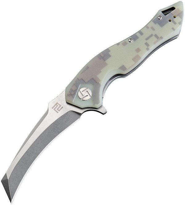 Artisan Cutlery Eagle Linerlock Camo G10 Stonewash D2 - Knives.mx