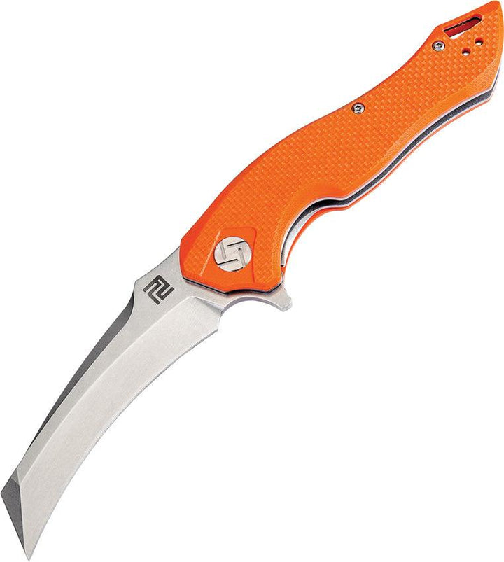 Artisan Cutlery Eagle Linerlock Orange G10 Stonewash D2 - Knives.mx