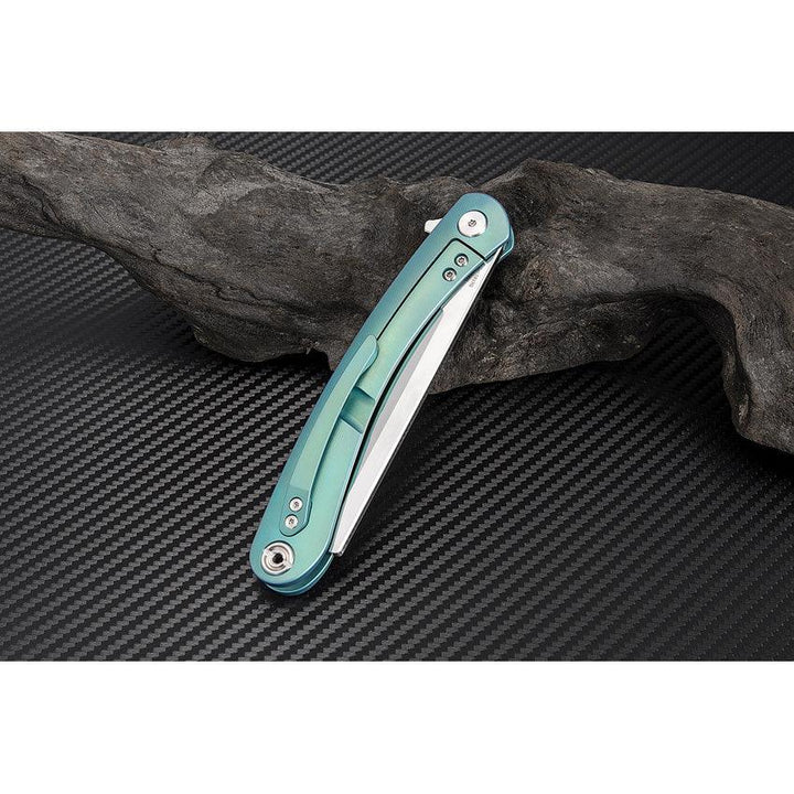 Artisan Cutlery Orthodox Framelock Green Titanium Satin S35VN - Knives.mx