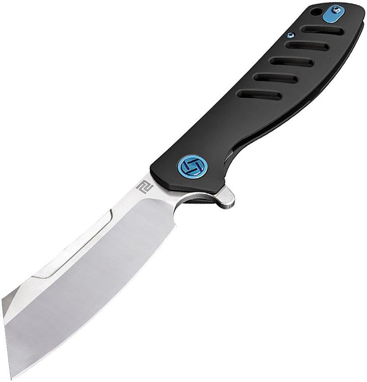 Artisan Cutlery Tomahawk Framelock Black Titanium Satin Bohler M390 - Knives.mx