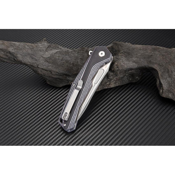 Artisan Cutlery Zumwalt Linerlock Black & White G10 Satin D2 - Knives.mx