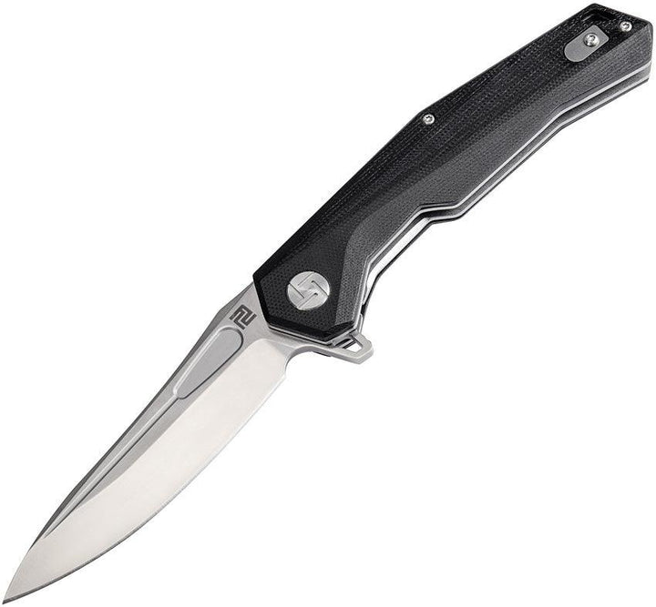 Artisan Cutlery Zumwalt Linerlock Black Smooth G10 Satin D2 - Knives.mx
