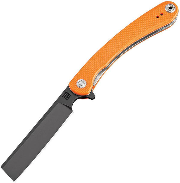 Artisan Sm Orthodox Linerlock Orange G10 Black D2 - Knives.mx