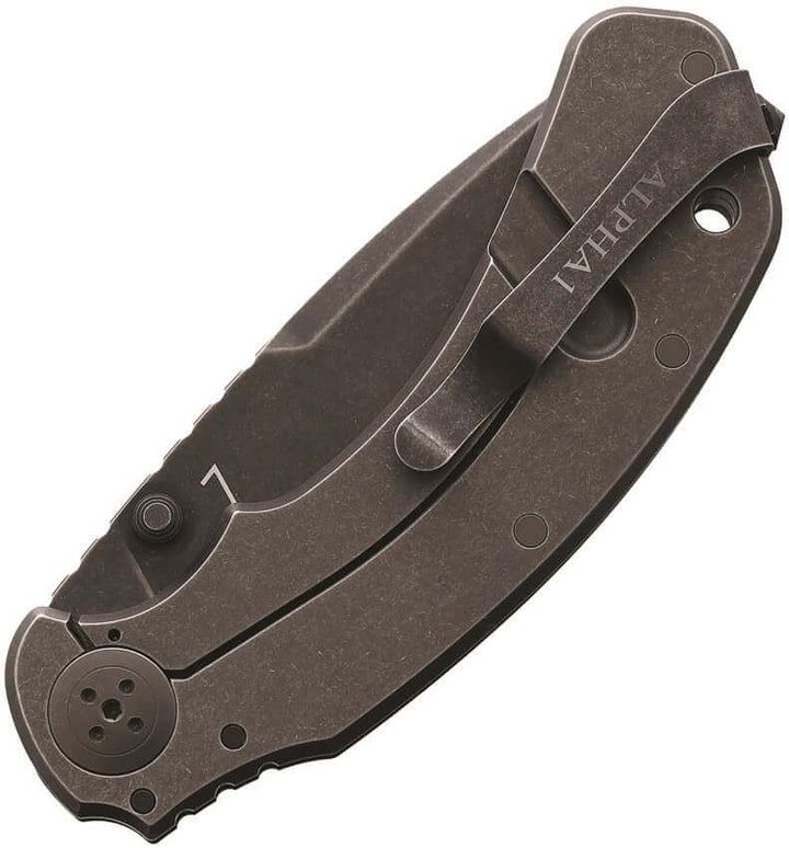 Bastinelli Creations Alpha 1 Framelock Black SW Bohler M390 - Knives.mx
