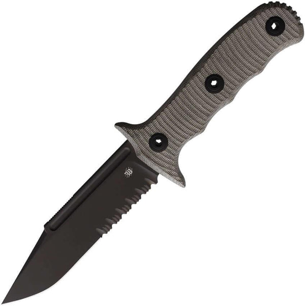 Bastinelli Creations Binome Fixed Blade PVD Serrated Bohler M390 - Knives.mx