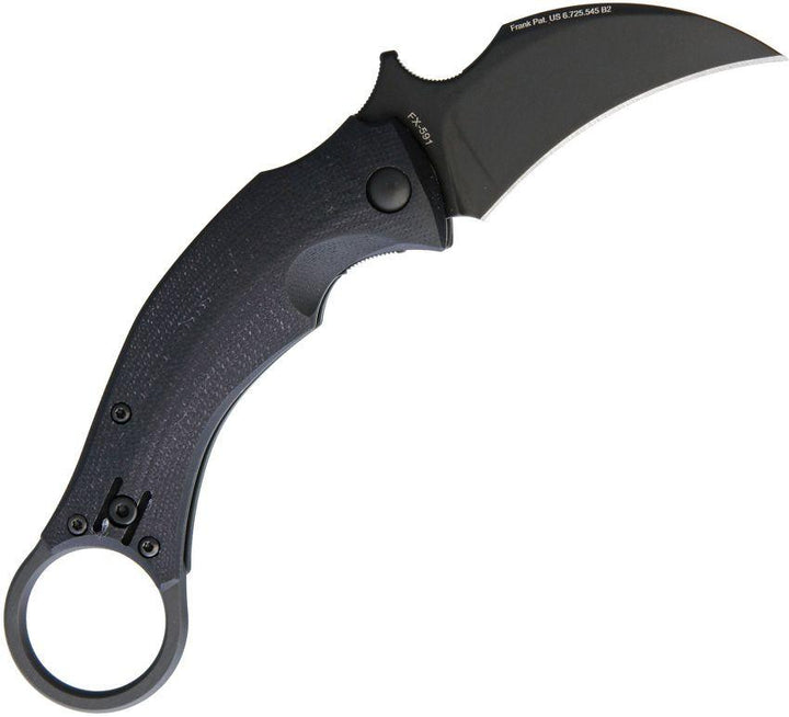 Bastinelli Creations Black Bird Folder Black G10 Cerakote N690Co - Knives.mx