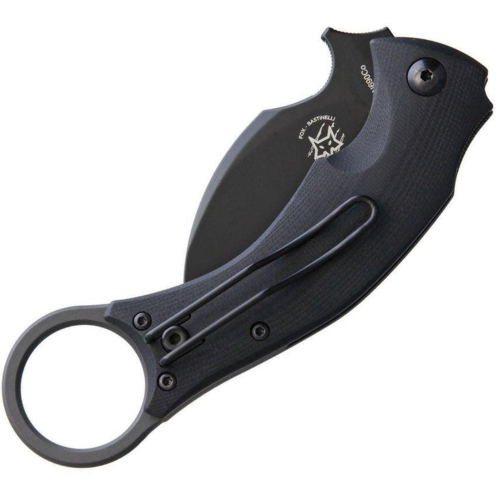 Bastinelli Creations Black Bird Folder Black G10 Cerakote N690Co - Knives.mx