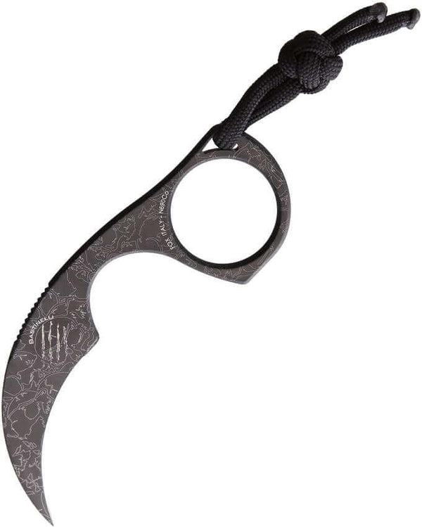 Bastinelli Creations Diagnostic Karambit Skull Black PVD Bohler N690 - Knives.mx