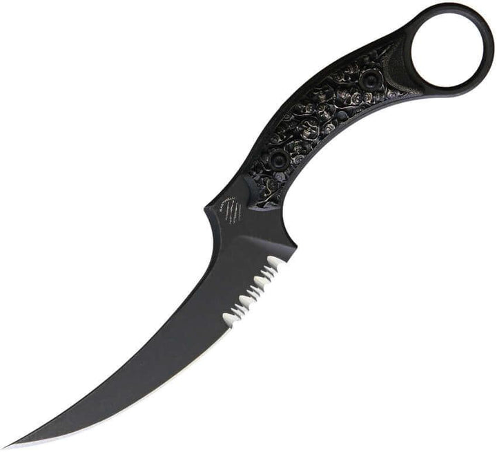 Bastinelli Creations Mako Fixed Blade Bronze Black SW Serrated Bohler N690 - Knives.mx