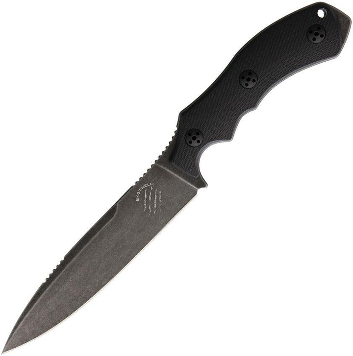 Bastinelli Creations RED Raptor Black G10 Dark Stonewash M390 - Knives.mx