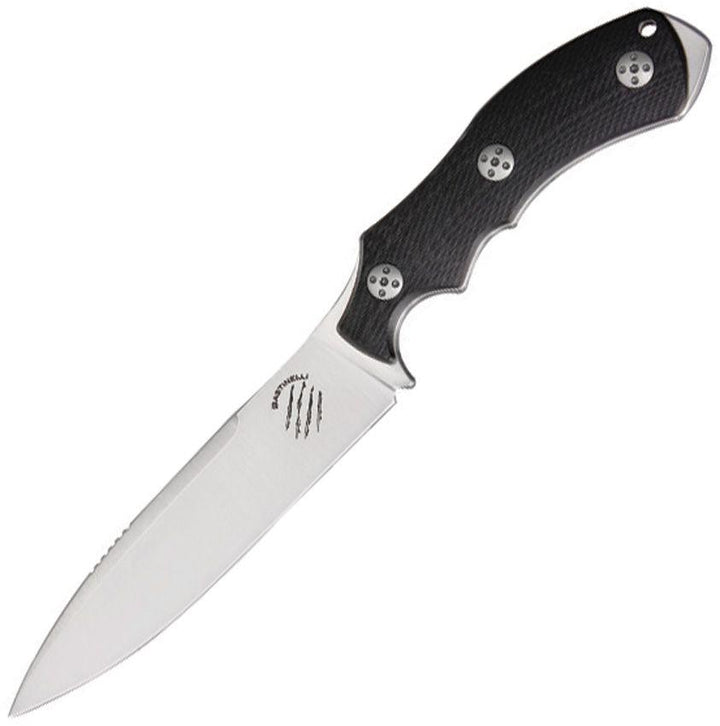 Bastinelli Creations RED Raptor Seen In Lucy Movie Black G10 Stonewash M390 - Knives.mx