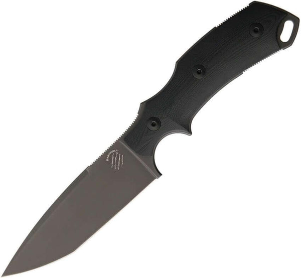 Bastinelli Creations RED V2 Fixed Blade Black PVD Bohler N690 - Knives.mx