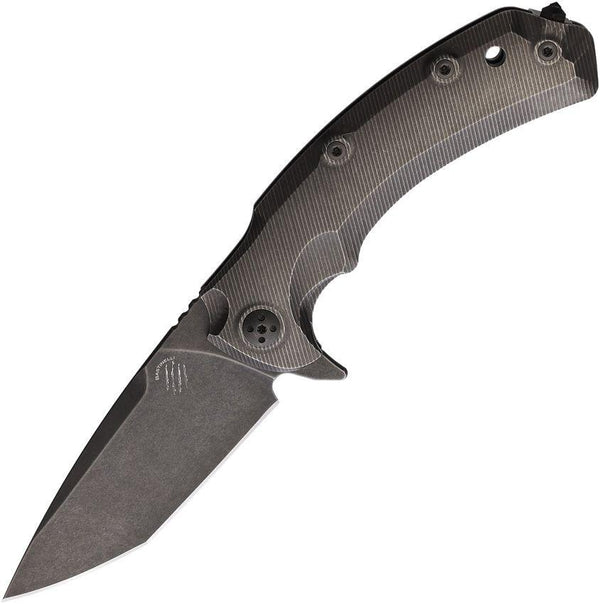Bastinelli Creations Safe Framelock Titanium Black Stonewashed D2 - Knives.mx