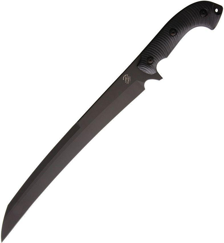 Bastinelli Creations Separateur Fixed Blade Black Sculpted G10 Black Oxide 12C27 Sandvik - Knives.mx