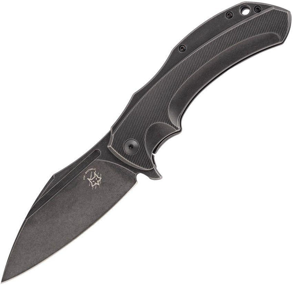 Bastinelli Creations Shadow Framelock Titanium Black Stonewash Elmax - Knives.mx