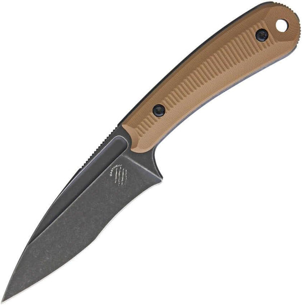 Bastinelli Creations SIN Fixed Blade Coyote Black SW Bohler N690 - Knives.mx