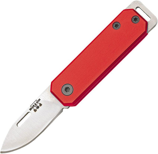 Bear & Son Small Slip Joint Red Aluminum - Knives.mx