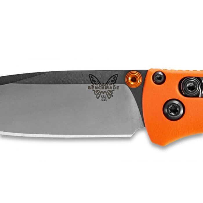 Benchmade 533 Mini Bugout Orange Grivory Satin CPM-S30V - Knives.mx