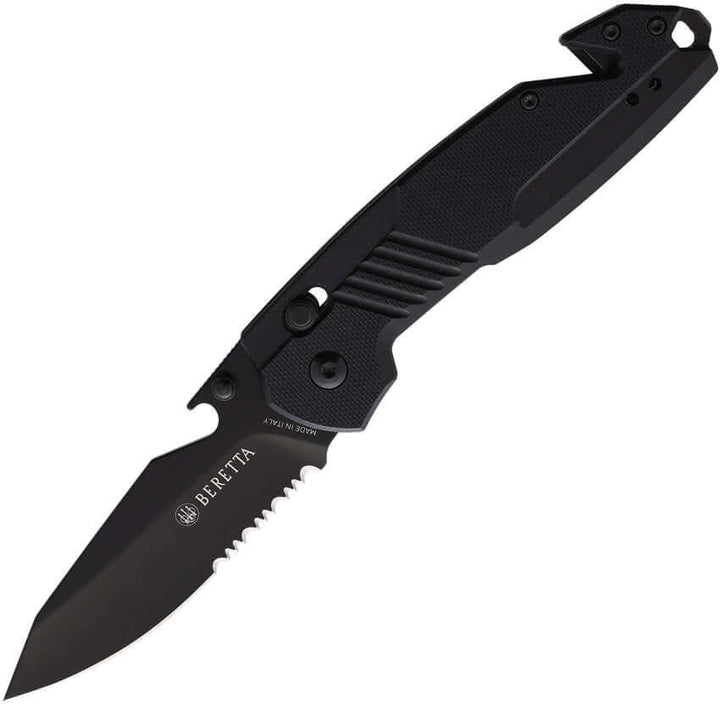 Beretta BDT Tactical De Axis Lock Black G10 Serrated 440 Stainless - Knives.mx