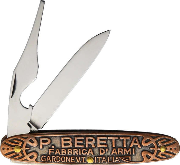 Beretta Coltello Folder Sculpted Bronze - Knives.mx