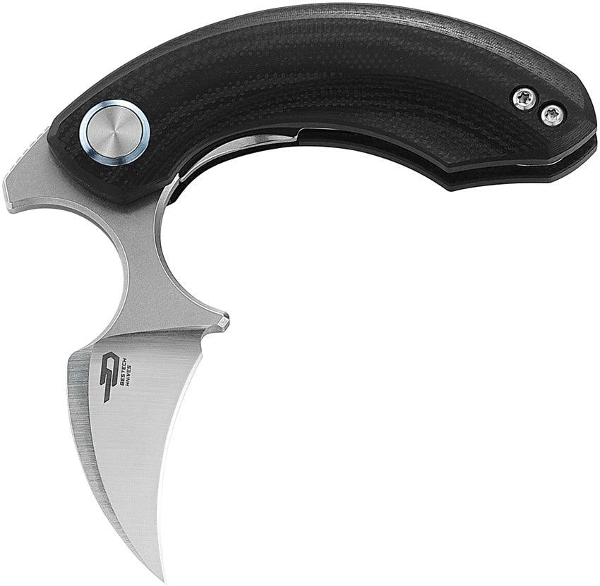 Bestech Knives Strelit Linerlock Black G10 Stonewash & Satin 14C28N Sandvik - Knives.mx