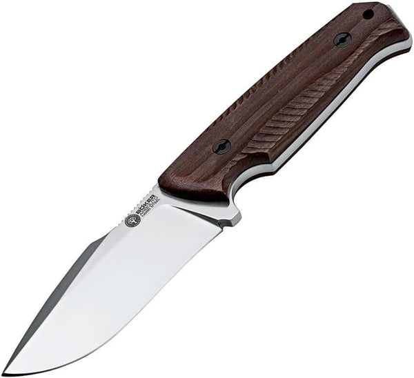 Boker Arbolito Bison Fixed Blade Guayacan Wood Satin Bohler N695 - Knives.mx